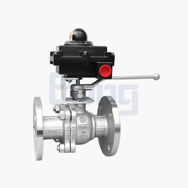 Flange ball valve with signal feedback