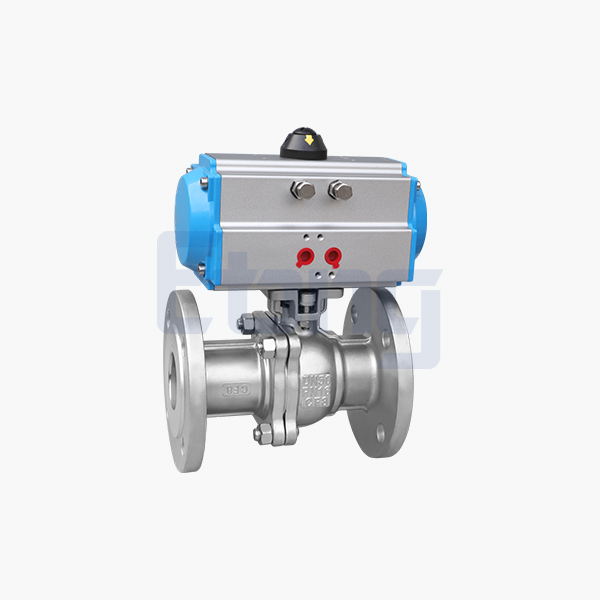 Pneumatic high platform flange ball valve