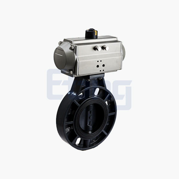 Pneumatic plastic butterfly valve