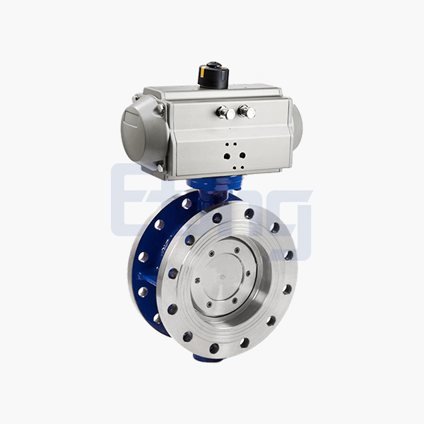 Pneumatic hard sealing flange butterfly valve
