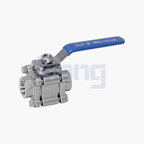 Three-piece high pressure ball valve