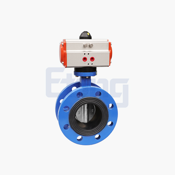 Pneumatic flange butterfly valve