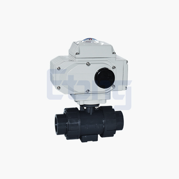 Electric plastic ball valve