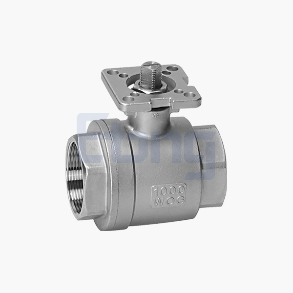 Two-piece high platform ball valve