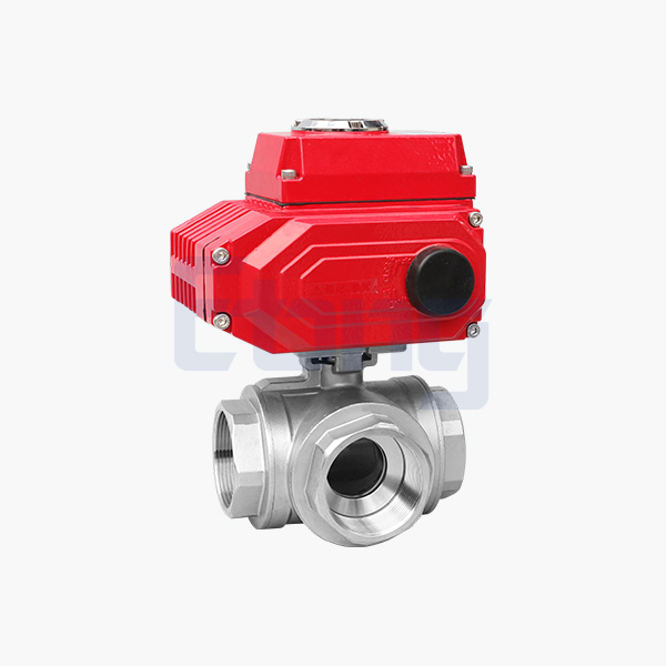 Electric three-way ball valve