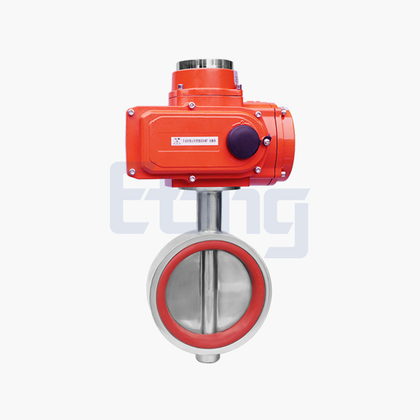 Electric sanitary wafer butterfly valve